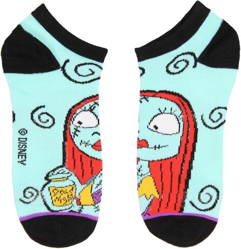 جوارب ديزني كابوس قبل عيد الميلاد للبالغين جاك سالي زيرو أوجي بوجي ميكس آند ماتش جوارب للكاحل بدون عرض 5 أزواج in Kuwait