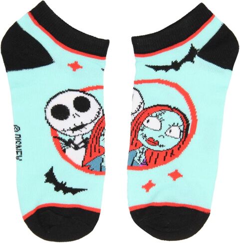 جوارب ديزني كابوس قبل عيد الميلاد للبالغين جاك سالي زيرو أوجي بوجي ميكس آند ماتش جوارب للكاحل بدون عرض 5 أزواج in Kuwait