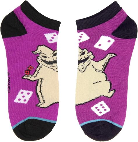 جوارب ديزني كابوس قبل عيد الميلاد للبالغين جاك سالي زيرو أوجي بوجي ميكس آند ماتش جوارب للكاحل بدون عرض 5 أزواج in Kuwait