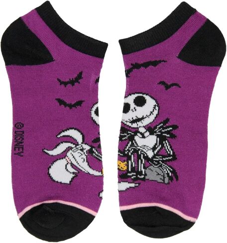جوارب ديزني كابوس قبل عيد الميلاد للبالغين جاك سالي زيرو أوجي بوجي ميكس آند ماتش جوارب للكاحل بدون عرض 5 أزواج in Kuwait