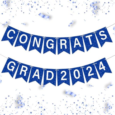 Glitter Congrats Grad 2024 Banner Black Graduation Party Decorations Class of 2024 Graduation Banner Congrats Grad 2024 Sign Garland for High School College Graduation Party Supplies in Saudi Arabia