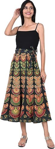 تنانير طويلة ملفوفة حول ملابس الشاطئ النسائية من القطن الهندي in Kuwait