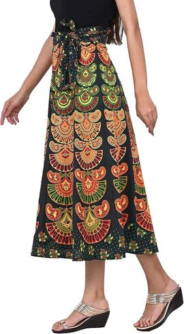 تنانير طويلة ملفوفة حول ملابس الشاطئ النسائية من القطن الهندي in Kuwait