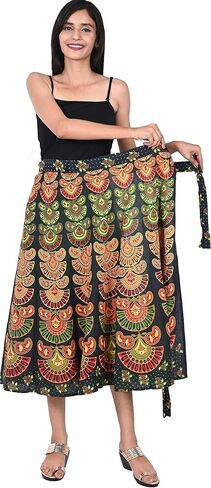 تنانير طويلة ملفوفة حول ملابس الشاطئ النسائية من القطن الهندي in Kuwait