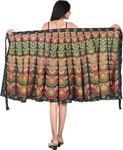 تنانير طويلة ملفوفة حول ملابس الشاطئ النسائية من القطن الهندي in Kuwait