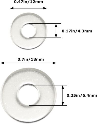 120PCS M4 x 12 x 1.0 Stainless Steel Flat Washers in Saudi Arabia