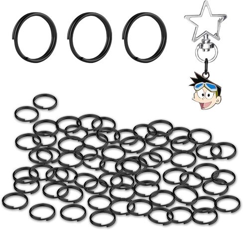 40 قطعة من الحلقات المقسمة، حلقات مفاتيح صغيرة مقاس 1/2 بوصة من الفولاذ المقاوم للصدأ حلقات صغيرة مقسمة للحرف اليدوية، وعلامات الكلاب، وموصل سلسلة المفاتيح (12 مم) in Kuwait