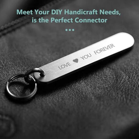 40 قطعة من الحلقات المقسمة، حلقات مفاتيح صغيرة مقاس 1/2 بوصة من الفولاذ المقاوم للصدأ حلقات صغيرة مقسمة للحرف اليدوية، وعلامات الكلاب، وموصل سلسلة المفاتيح (12 مم) in Kuwait