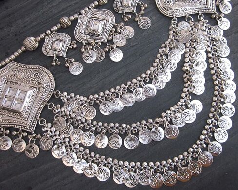 القبلية بوهو عملة معدنية سلسلة المرأة حزام اليدوية الرقص الشرقي الغجر الهبي مهرجان السيدات الإناث الخصر مجوهرات in Kuwait