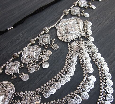 القبلية بوهو عملة معدنية سلسلة المرأة حزام اليدوية الرقص الشرقي الغجر الهبي مهرجان السيدات الإناث الخصر مجوهرات in Kuwait