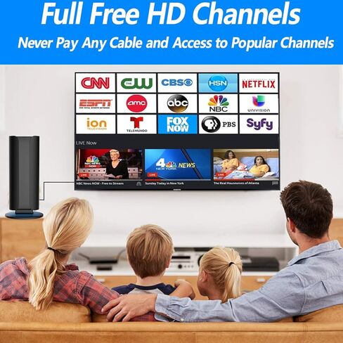 TV Antenna, Digital Antenna for Smart TV Indoor, 2024 Upgraded TV Antenna for Local Channels 900+ Miles Range with Amplifier Signal Booster, Antenna for Smart TV, Support 8K 4K 1080P, 32ft Coax Cable in Kuwait