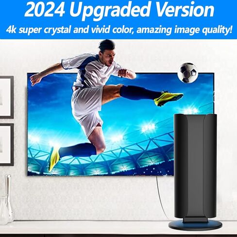 TV Antenna, Digital Antenna for Smart TV Indoor, 2024 Upgraded TV Antenna for Local Channels 900+ Miles Range with Amplifier Signal Booster, Antenna for Smart TV, Support 8K 4K 1080P, 32ft Coax Cable in Kuwait