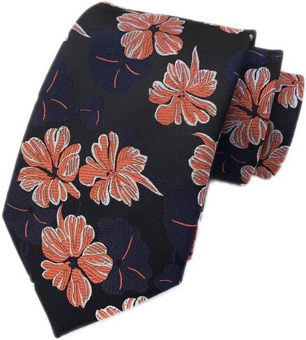 Elfeves Men's Floral Ties Jacquard Woven Slim Luxury Formal Party Suit Neckties in Saudi Arabia