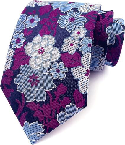 Elfeves Men's Floral Ties Jacquard Woven Slim Luxury Formal Party Suit Neckties in Saudi Arabia