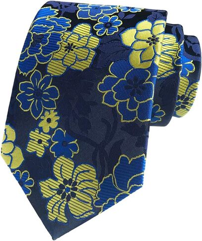 Elfeves Men's Floral Ties Jacquard Woven Slim Luxury Formal Party Suit Neckties in Saudi Arabia