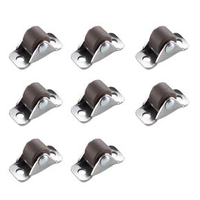 0.5 Inch Self Adhesive Mini Caster Wheels,Rigid Fixed Non Swivel Casters, Top Plate Fixed Caster, Rubber casters Adhesive Pulleys for Storage Boxes, Small Furniture (8Pcs)