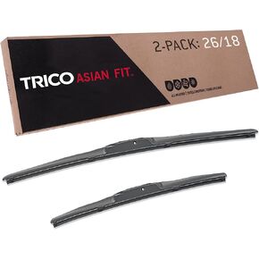 TRICO Solutions™ Asian Fit 18 Inch Pack of 2 High Performance Automotive Replacement Windshield Wiper Blades for 2012-2015 Mazda MX-5 Miata (57-1818)