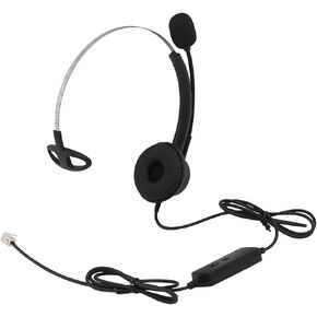 Office Desk IP Phone Headset Headphone RJ9 Compatible with Avaya 1416 1608 2410 5621 9504 9608G 9611G Cisco 7821 7911 7941 7942 7945 7962 8845 8851 Volume Control Mic Noise Cancelling