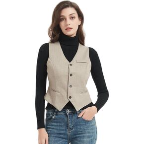 سترة WEISIPU للسيدات بتصميم Steampunk العتيق وياقة صدرية وصدرية بظهر متسابق in Kuwait