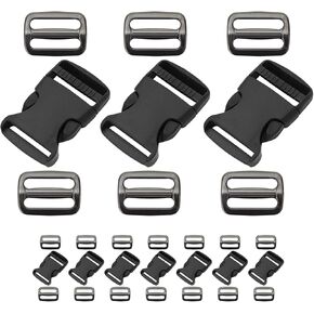 أبازيم جانبية مع مشبك منزلق ثلاثي الانزلاق، 10 عبوات من مشابك أبازيم بلاستيكية سريعة الفك للأشرطة in Kuwait