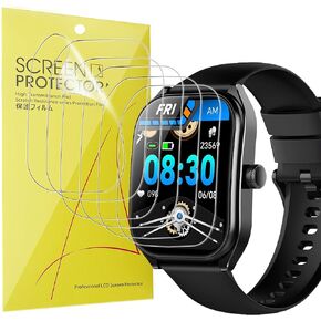 Curve Smart Watch Screen Protector, [6 Pack] Full Coverage TPU Clear Film Compatible for Aolon Curve 2.01" Inches Smart Watch (6 Pack)
