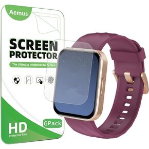 Screen Protector Compatible for RUIMEN D1 Smart Watch 1.85" (6 Pack) H1 Smartwatch Flexible Full Coverage Clear TPU Soft Film