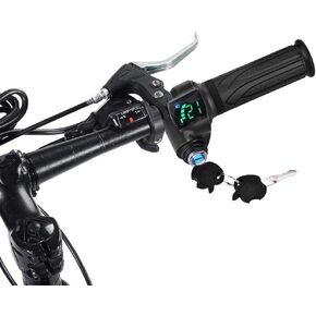 Bike Grip Electric Bike Throttle Grip Electric Scoooter Battery Voltage LED Indicator Power for Electric