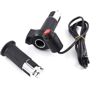 Keenso Electric Bike Throttle, Electric Moped Throttle 3 Mode Switch for Electric Bike with LED Display Screen Electric Moped Throttle 3 Mode Switch Handle for Electric Bike 4 Colors (Silver)
