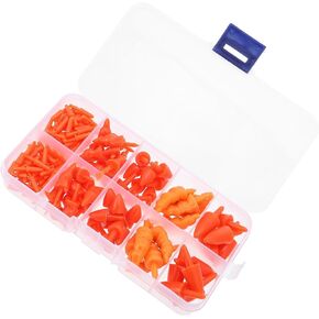 Carrots Nose Red Nose Christmas Crafts 160pcs Snowman Nose Carrots Craft Plastic for Making for DIY Craft Making Christmas Decoration Santa Claus Nose Carrot Decor