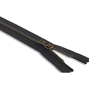 5 inch Metal Zipper Black 5" Antique Brass Metal Heavy Duty Zippers Non Separating Sewing Zipper Craft Zippers Closed End Metal Zip