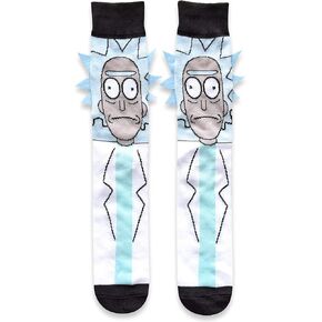 RICK AND MORTY Rick with Embellished Hair Cosplay Men's Crew Socks