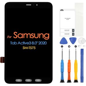 Screen Replacement for Samsung Galaxy Tab Active 3 T575, LCD Display for Galaxy Tab Active 3rd 2020 SM-T575 SM-T577 Touch Screen Digitizer Full Assembly with Repair Tools