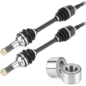 Youxmoto Front Left+Right CV Axle & Wheel Bearing Kit Fit for Yamaha Grizzly 660 (YFM660) 2003 2004 2005 2006 2007 2008, 4340 Chromoly Steel CV Axle Drive Shaft