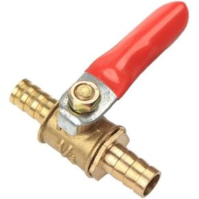1Pcs 8mm Hose Barb Inline Brass Water Oil Air Gas Fuel Line Shutoff Ball Valve Pipe Fittings