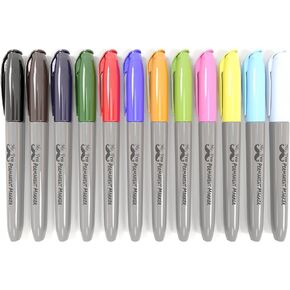 Mr. Pen- Permanent Markers, 12 Pack, Assorted Colors, Fine Point Markers, Permanent Markers Assorted Colors, Fine Tip Permanent Markers, Permanent Markers Fine Point, Permanent Markers Pack, Marker