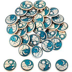 OLYCRAFT 24 قطعة 6 أنماط أزرار ساق للنباتات 18 مم أزرار عرقوب من المينا سبيكة شجرة موضوع أزرار معدنية للسترة أزرار شانك ذهبية خضراء عتيقة أزرار ساق مستديرة للخياطة اليدوية