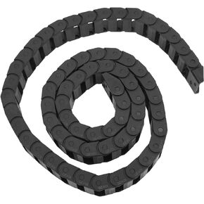 Carrier Drag Chain Cable Wire Plastic Chain for CNC with End Connector Bridge Type 1meter Long Black
