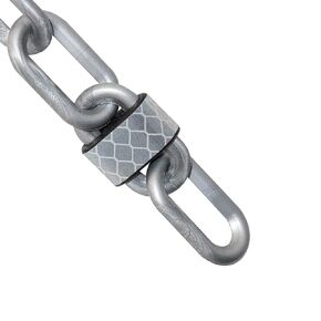Mr. Chain Reflective Plastic Barrier Chain, Silver, 2-Inch Link Diameter, 25-Foot Length (52008-25)