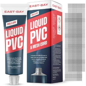 Heavy Duty Liquid Vinyl Repair Patch with Reinforcing Mesh Cord | Vinyl Repair Adhesive Sealant - for Inflatables, Kayaks, Boats, Air Beds, Tents, Swimming Pools & Hot Tubs (1 fl. oz).