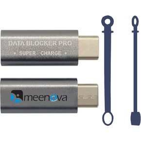 2024 Upgraded USB C Data Blocker Pro, USB-C Female to USB C Male Adapter, 5A50V 20V3A60W with Smart chip, Security Converter to Protect Data, Juice-Jack Defender Protect Against Juice Jacking, Grey