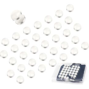 HengLiSam Veil Weights Pearl Magnetic Set, 36 pack with Case, Neutral style Elegant Classic for Wedding, Bridal Veils, Hijabs, Shirt Collar, Necktie, Scarves, Head Covering, Cufflinks, Smooth Pearls in Kuwait