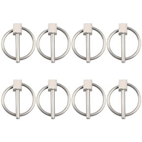 3mm Linch Pin,8PCS Stainless Steel Round Safety Pins Lock Pin Retaining Pins Lynch Pin Assortment Kit