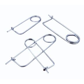 8/6/4 /2PCS Steel Brooch Shape Cotter Safety Pins, Spring Pin Quick Lock Brooch Locking Fastener for Farm Lawn Garden Hitch -6Sizes (Size: 2*45*16mm 8PCS/Set)