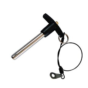 NRC&XRC Stainless Steel 304 Push-Button Quick Release Pin T Handle Lock Pins, Pin Dia 11.7mm(0.47in),Usage Length 60MM(2-2/5in),Over Size 106mm Long with Lanyard Cable
