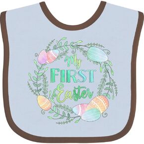 inktastic My First Easter Pastel Colored Wreath Baby Bib