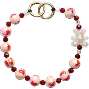 Handmade Personality Design mobile phone chain artificial crystal Lanyard pendant color beaded pendant chain universal.