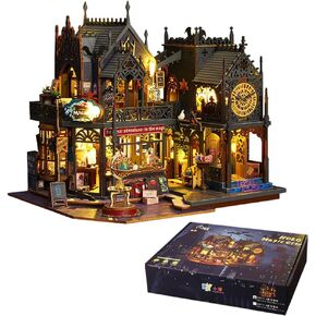 Magic Dollhouse DIY Miniature House Kit,Wooden Magic Shop Dolls House with Furniture, Magic Castle Puzzle Toy Creative Gift Kid Teen Birthday Christmas (Magic Store)