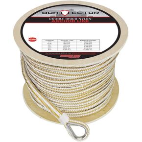 Extreme Max BoatTector Premium Double Braid Nylon Anchor Line with Thimble