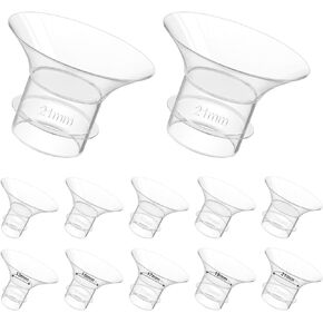 Accevo Flange Inserts 13/15/17/19/21mm 10PCS, for 24mm Flange/Shield of Most Pumps, BPA Free Inserts, Compatible with Momcozy/Spectra/Medela/Elvie/Willow/Bellaaby/TSRETE Breast Pumps