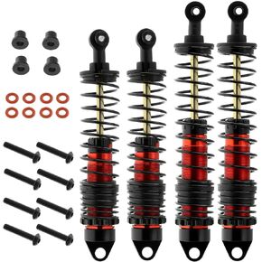Front Rear Shock Absorber Damper New Version for Arrma Granite 3S Big Rock 3S Senton 3S Typhon 3S Granite Mega550 Senton Mega550 Typhon Mega550 Upgrade Parts (Red)
